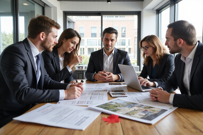 Foreign investor reviewing Canadian real estate documents