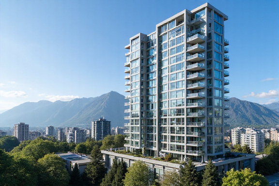 Modern Vancouver condo building