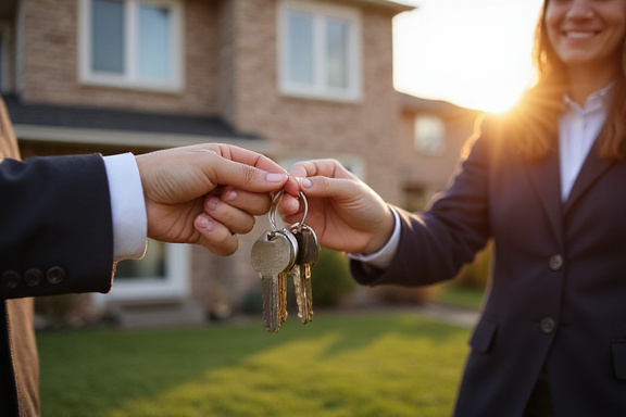 House keys being handed over